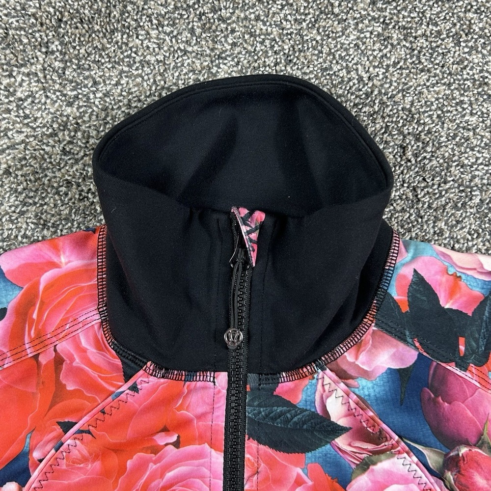 Lululemon Asana Secret Garden Jacket Womens 2 Floral Full Zip Athleisure Workout - Picture 3 of 12